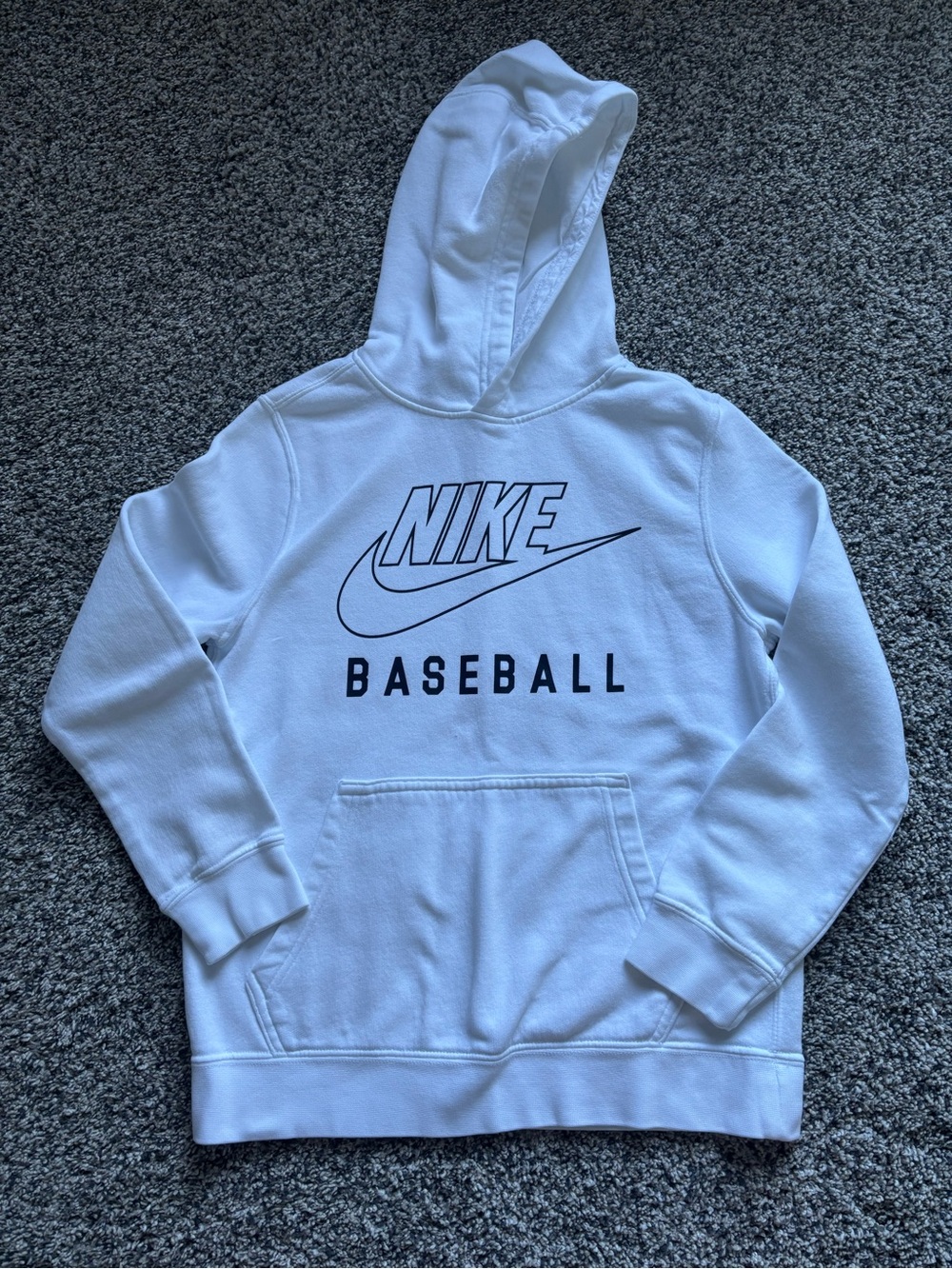 Boy's Nike Swoosh Club Fleece Baseball Hoodie Sz M